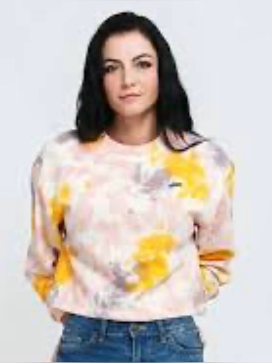 Vans Sweaters - Vans Womens Medium Cropped Fleece Grunge Wash Tie Dye Purple/Pink Sweatshirt